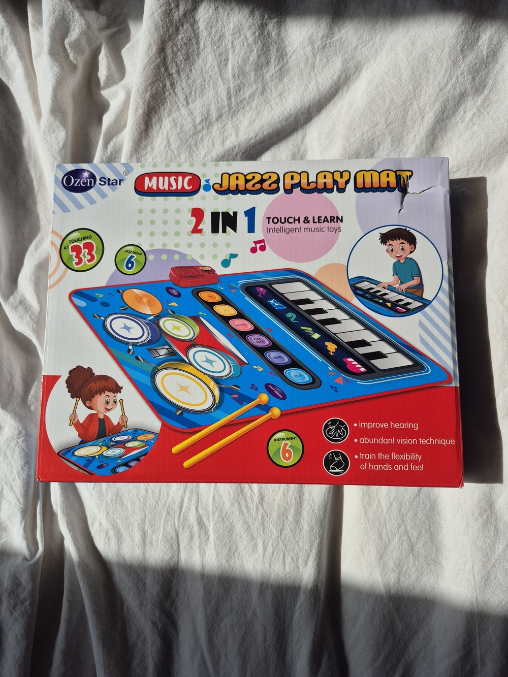 2-in-1 Touch & Learn Music Play Mat - Blue